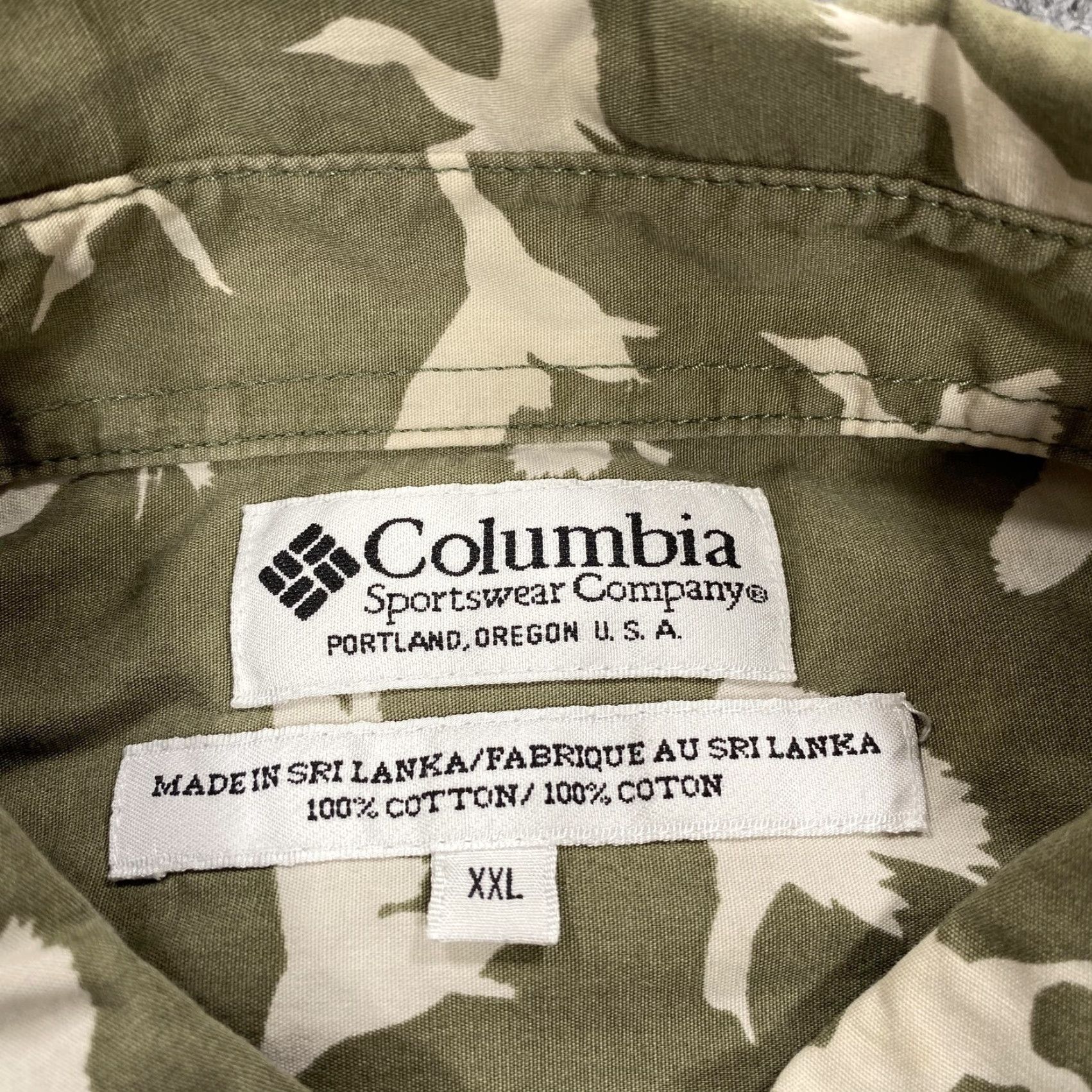 Vintage Columbia Shirt Mens 2XL Green Bird Print Long Sleeve Button-Down Casual Cotton Size US XXL / EU 58 / 5 - 3 Thumbnail