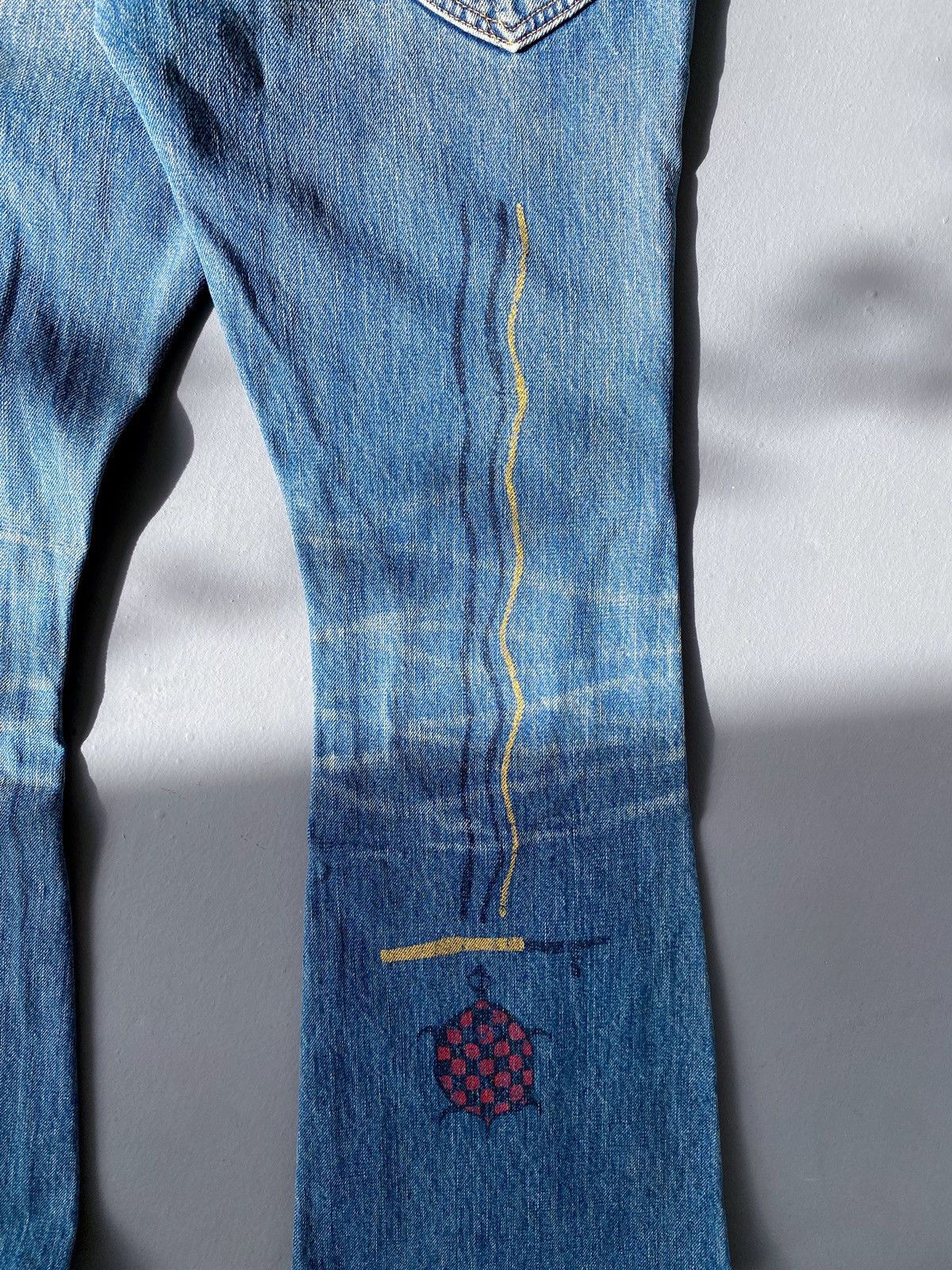 Kapital Kapital Bootcut Flared Flare Denim Painted Jeans Size US 28 / EU 44 - 7 Thumbnail