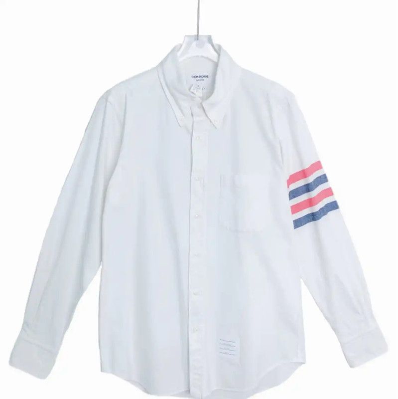Thom Browne Thom Browne Men's White Cotton Shirt 0089 Size US M / EU 48-50 / 2 - 1 Thumbnail