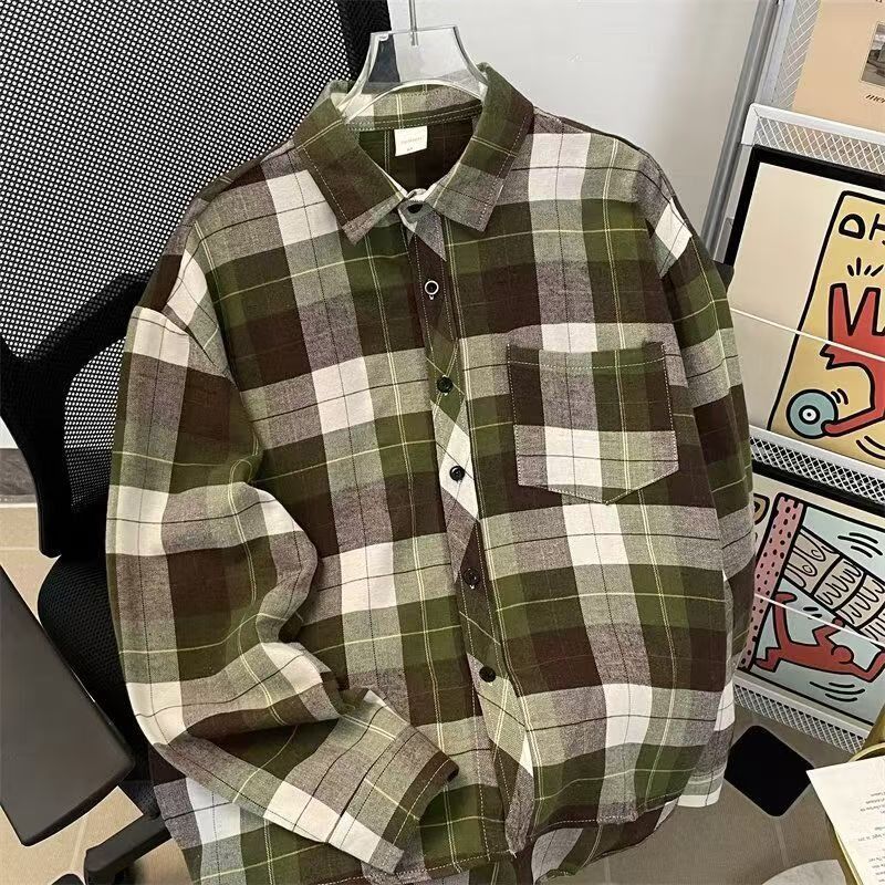 Vintage Green & Brown Plaid Flannel Shirt Size US M / EU 48-50 / 2 - 2 Thumbnail