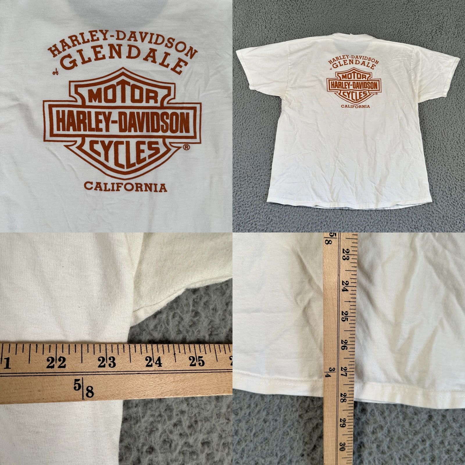 Harley Davidson Harley-Davidson Shirt Mens 2XL Beige T-Shirt Short Sleeve Graphic Print 2008 Vintage Glendale CA Motorcycle Men Size US XXL / EU 58 / 5 - 8 Thumbnail