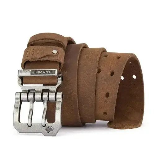 High Sport × Japanese Brand Belts 120cm Length Bison Spilt Genuine Leather Belt Size ONE SIZE - 3 Thumbnail