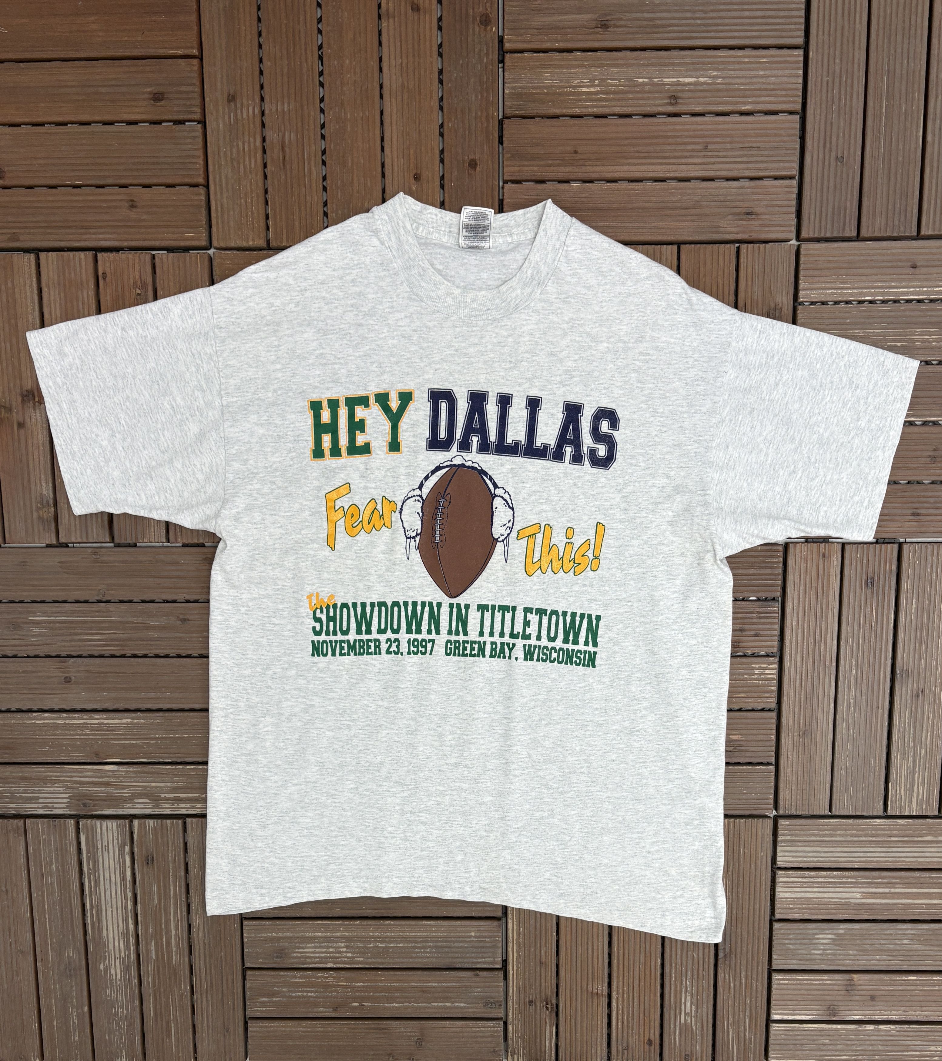 Vintage Green Bay Packers Showdown In Titletown Vintage Grey Tee Size US XL / EU 56 / 4 - 1 Thumbnail