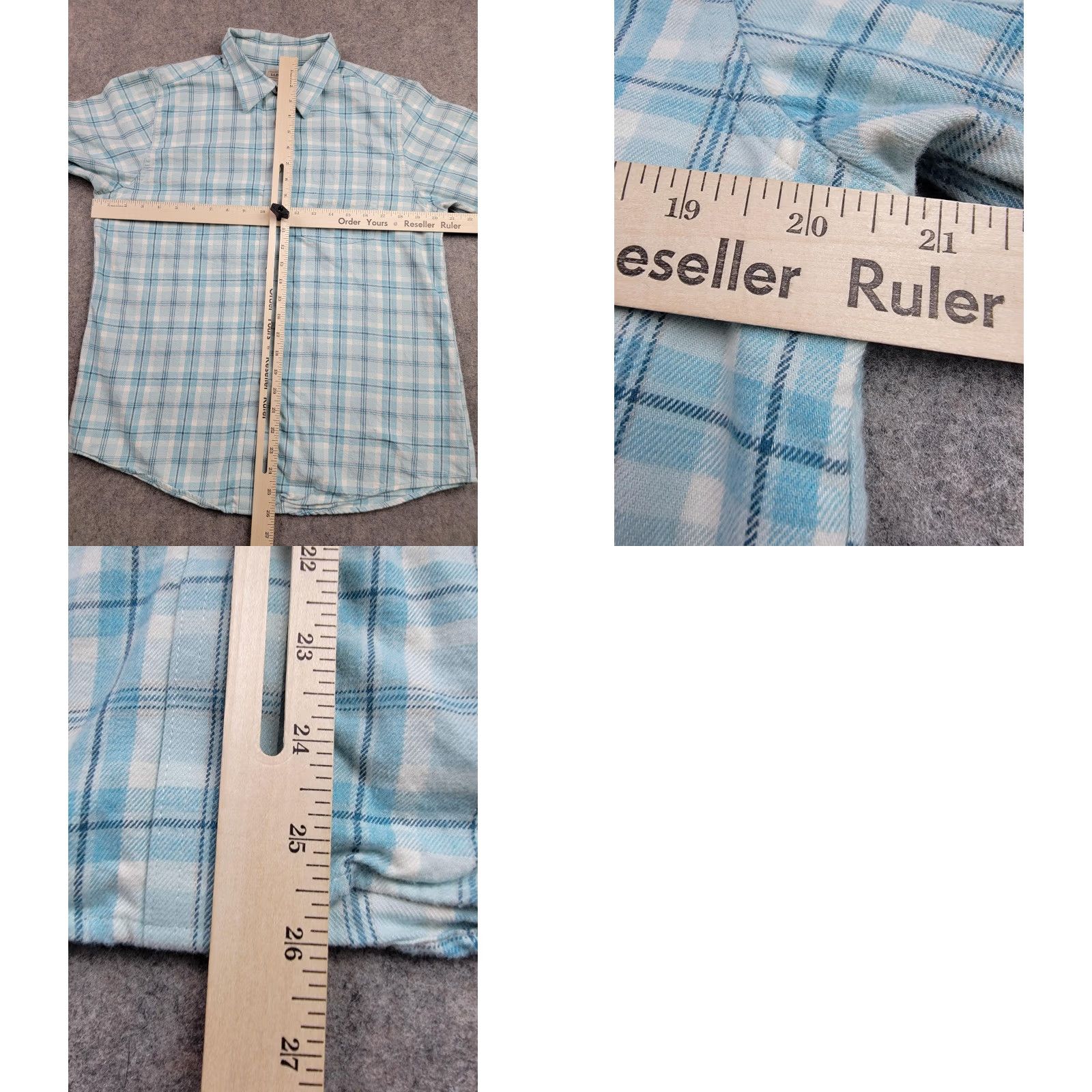 Vintage LL Bean Shirt Womens Medium Blue Plaid Button Down 100% Cotton Casual Pocket Size M / US 6-8 / IT 42-44 - 8 Thumbnail