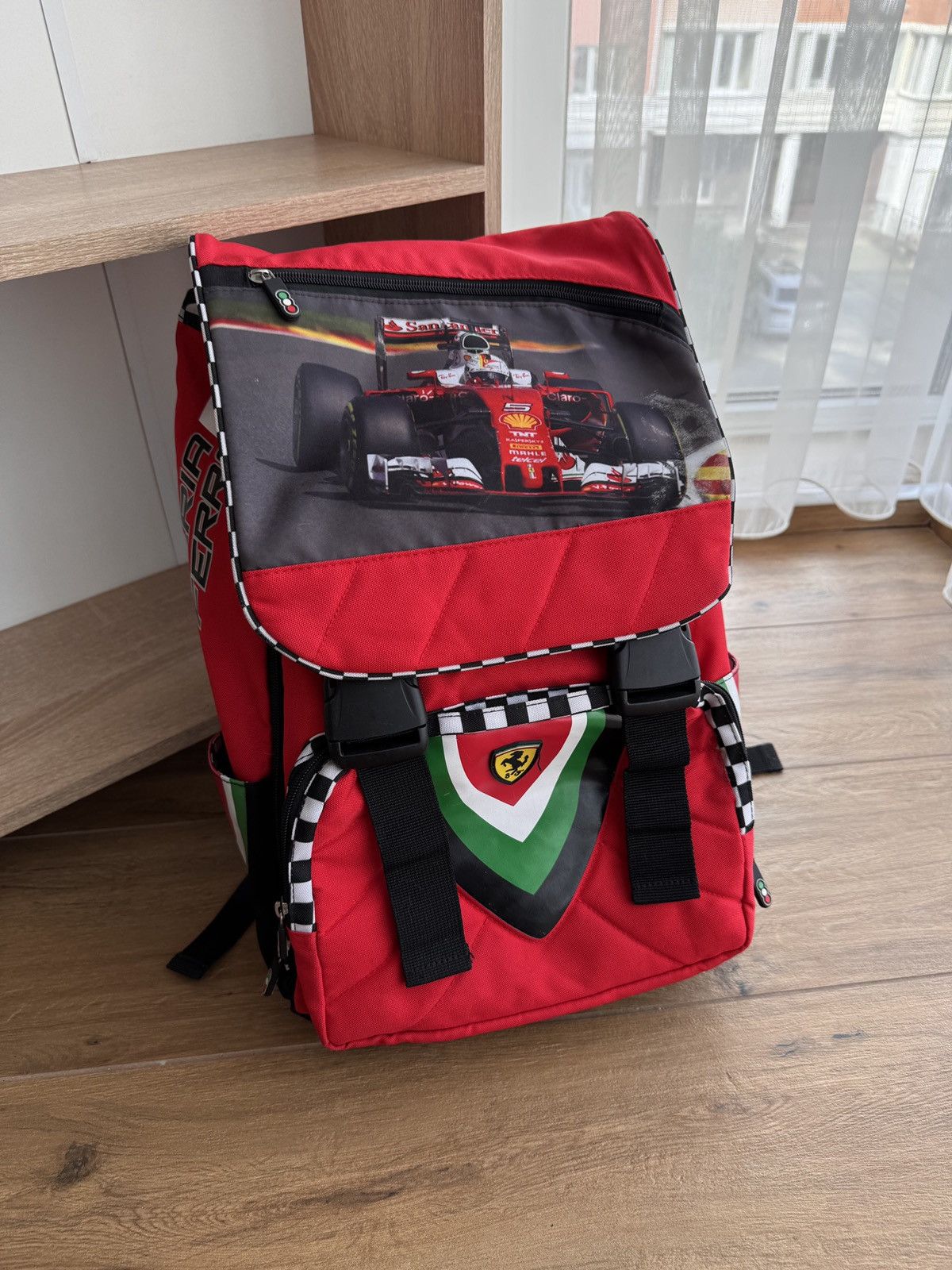 Formula 1 × Vintage Vintage Ferrari Scuderia Vettel Formula One Bolid Backpack Size ONE SIZE - 9 Thumbnail