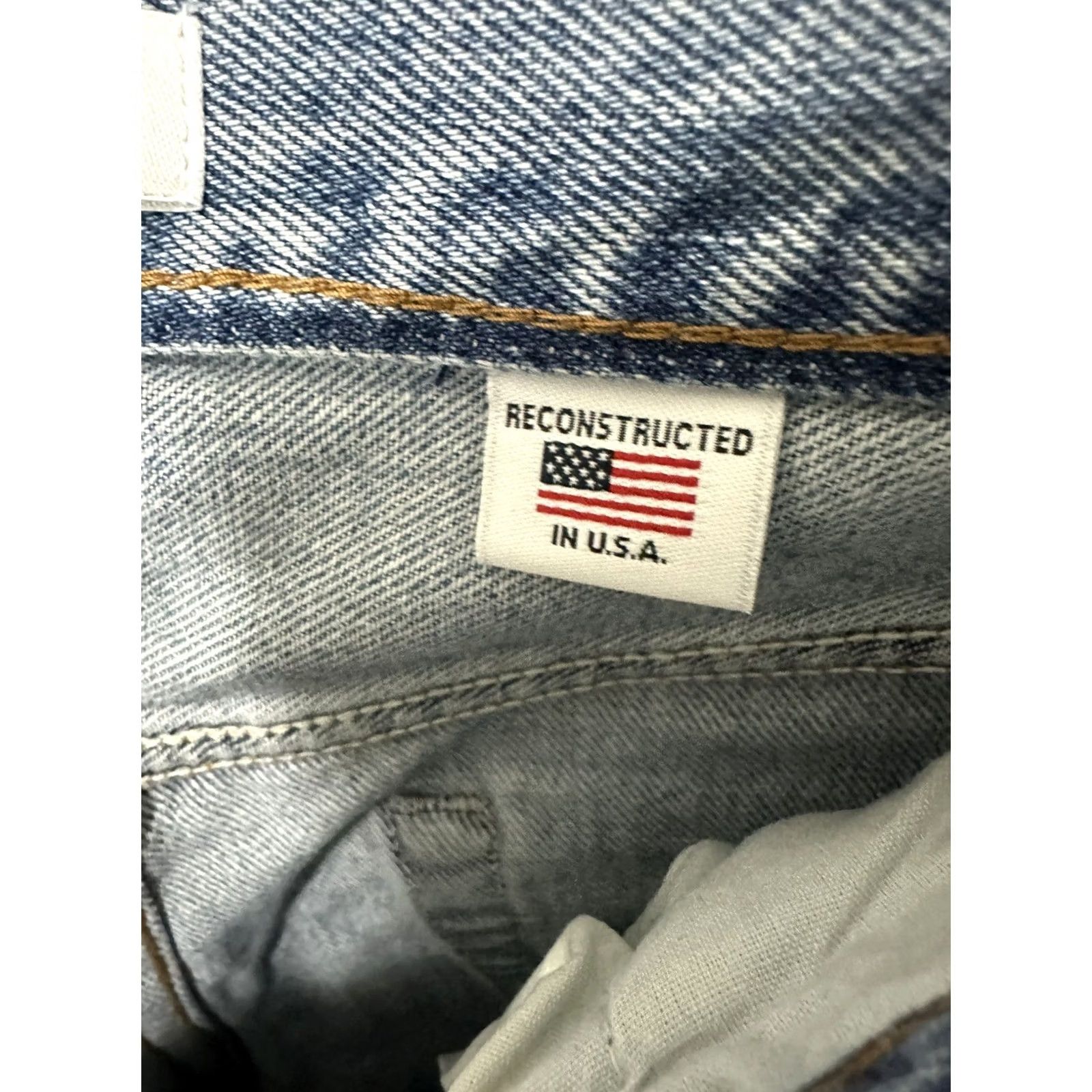 Levi's Levi's Redone Jeans 29 x 29.5 Blue Straight Button Fly USA Made Jeans Women 29 Blue Straight Size 29" - 5 Thumbnail