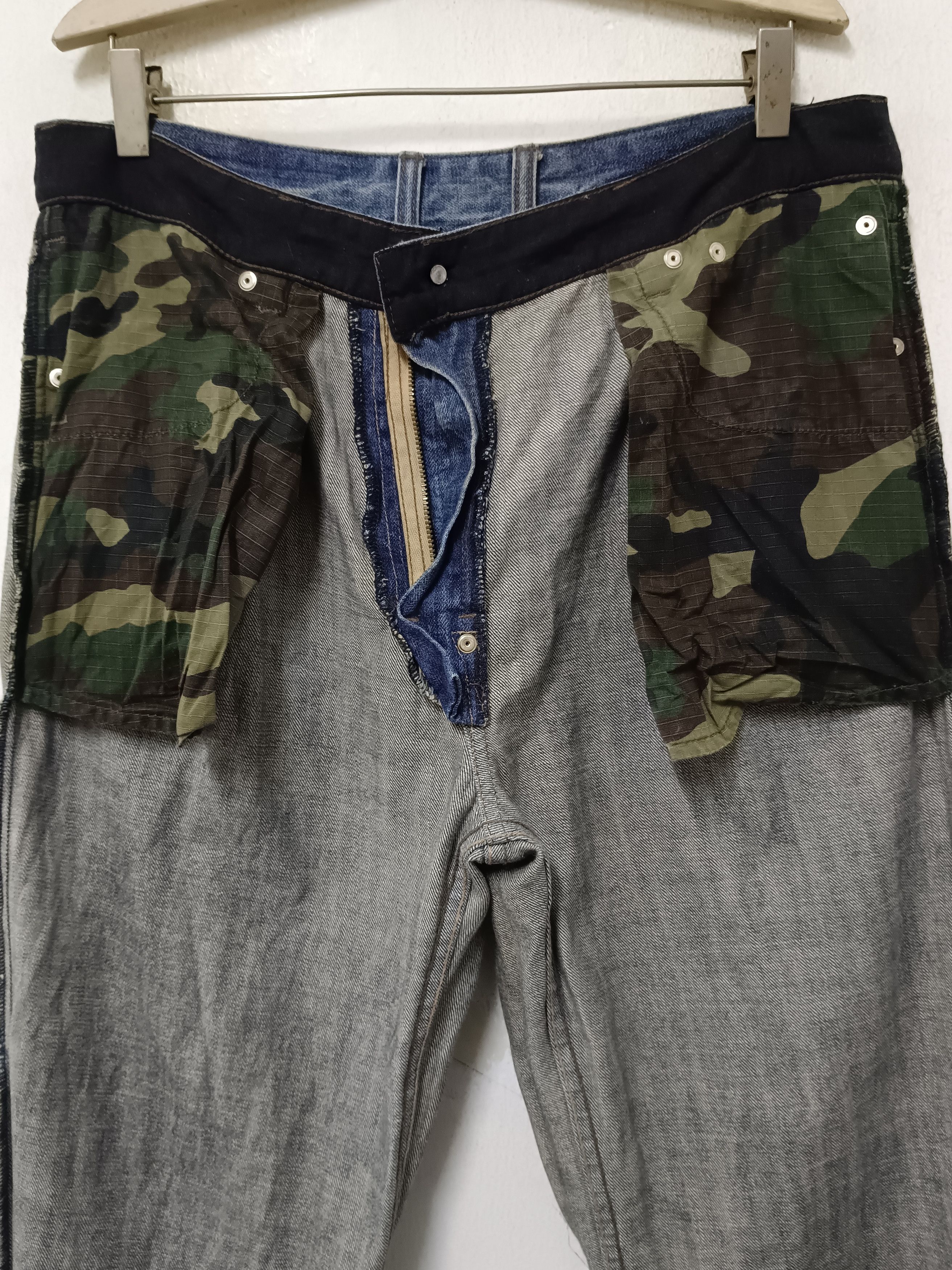 Fiberops × Japanese Brand Vintage Fiberops Tactical Flared Jeans Size US 34 / EU 50 - 13 Thumbnail