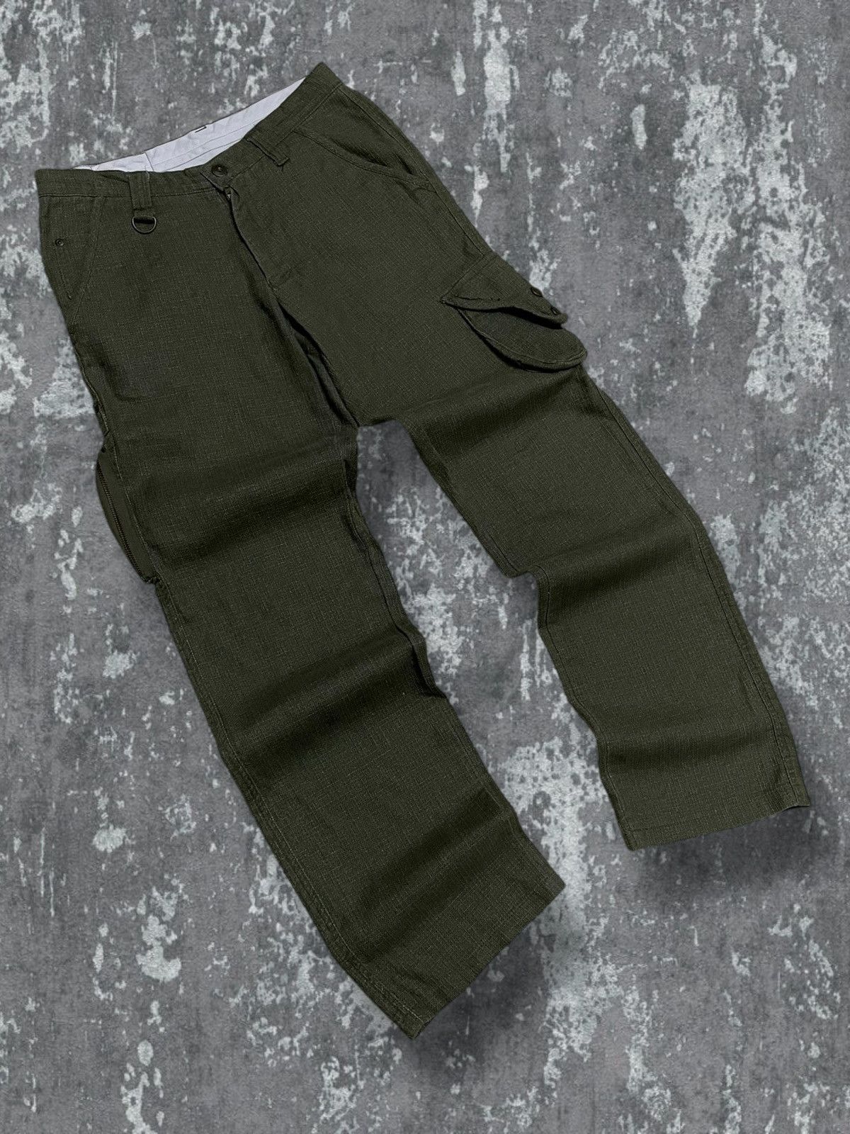 Japanese Brand Vintage Rare 90s Japan Spinner Bait Army Style Goa Cargo Size US 29 - 2 Thumbnail