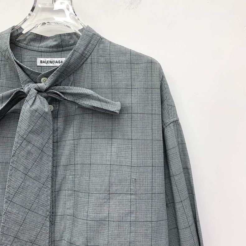 Balenciaga Balenciaga size 32 Grey plaid logo monogrammed cotton lace Size S / US 4 / IT 40 - 3 Thumbnail