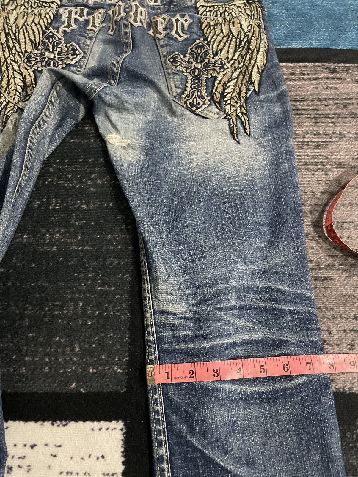 Japanese Brand VINTAGE RED PEPPER JAPAN&CO EMBROIDERY LOGO DENIM JEANS Size US 34 / EU 50 - 5 Thumbnail