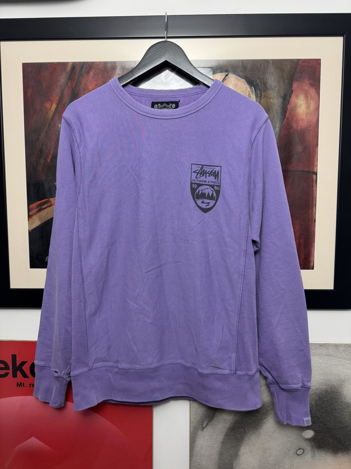 Stussy 💥90s Stussy Outdoor Ethics Vintage Crewneck Distressed Wash Size US M / EU 48-50 / 2 - 1 Thumbnail