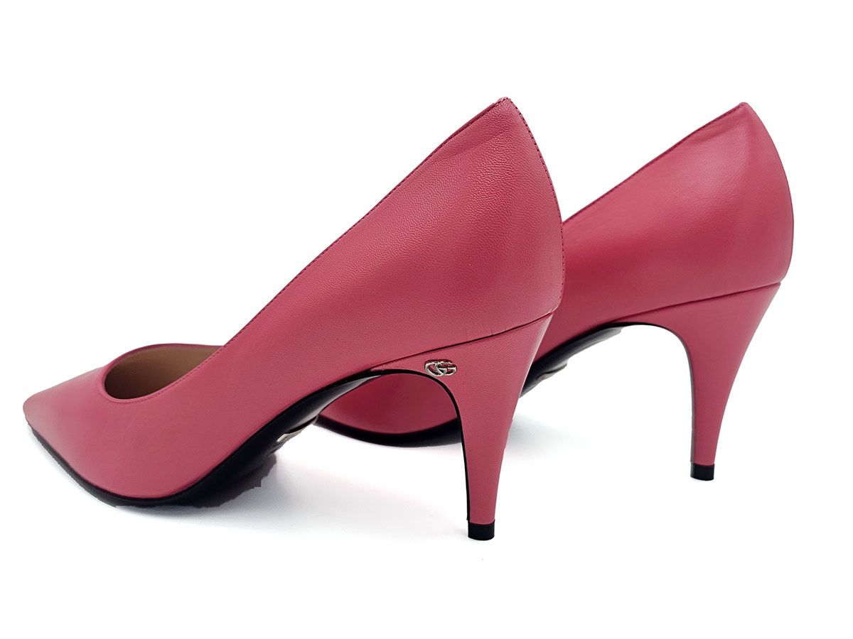 Gucci Gucci Pink Leather Mid Heel Pumps Women’s Shoes Size 39 US 9 Size US 9 / IT 39 - 8 Thumbnail