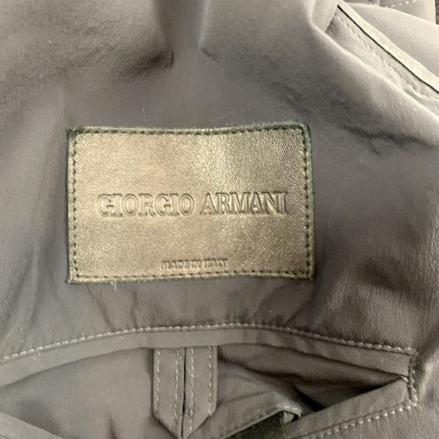 Giorgio Armani GIORGIO ARMANI Jacket Navy Nylon Blend Snaps Lightweight 42 Adult Mens IT 52 Chest 42 Navy Snaps Leather Trim Size US XS / EU 42 / 0 - 8 Thumbnail