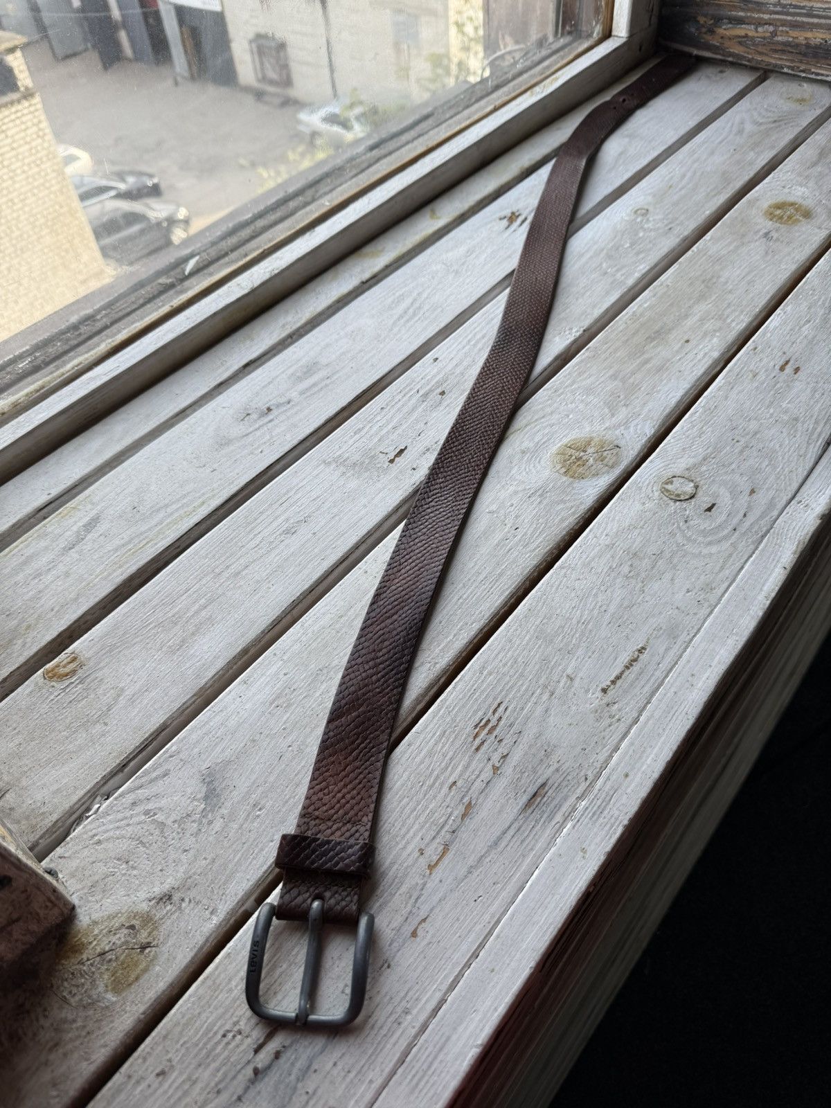 Levi's × Levi's Vintage Clothing × Vintage Cowboy 90s Levi’s Leather Black Belt Made In Italy Size ONE SIZE - 3 Thumbnail