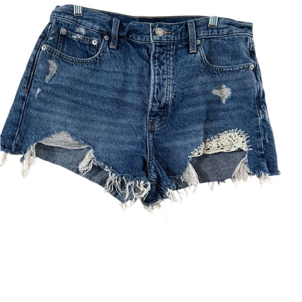 Lucky Brand Lucky Brand Blue Fitted Jean Shorts Size 31" - 2 Thumbnail