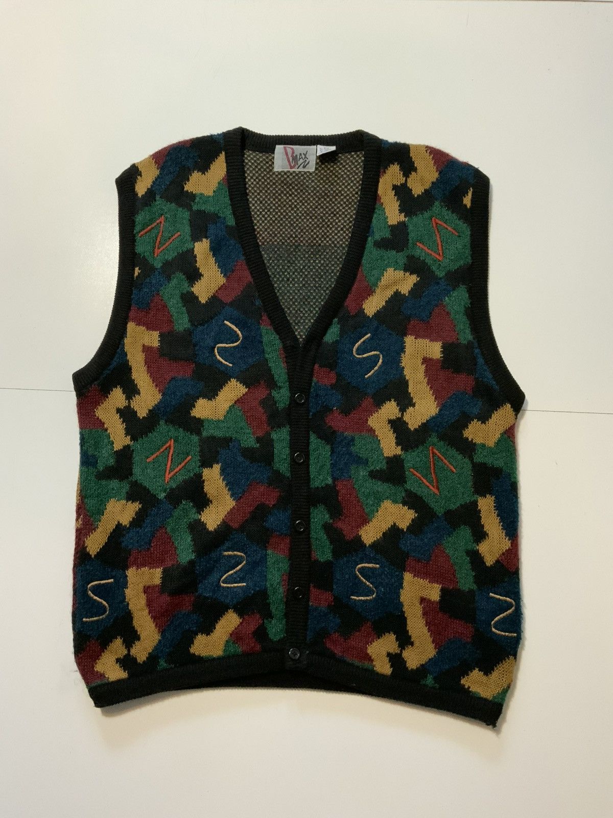 Vintage VTG BMAX Chimayo Mohair Wool Knit Cardigan Sweater Vest Size US M / EU 48-50 / 2 - 1 Thumbnail