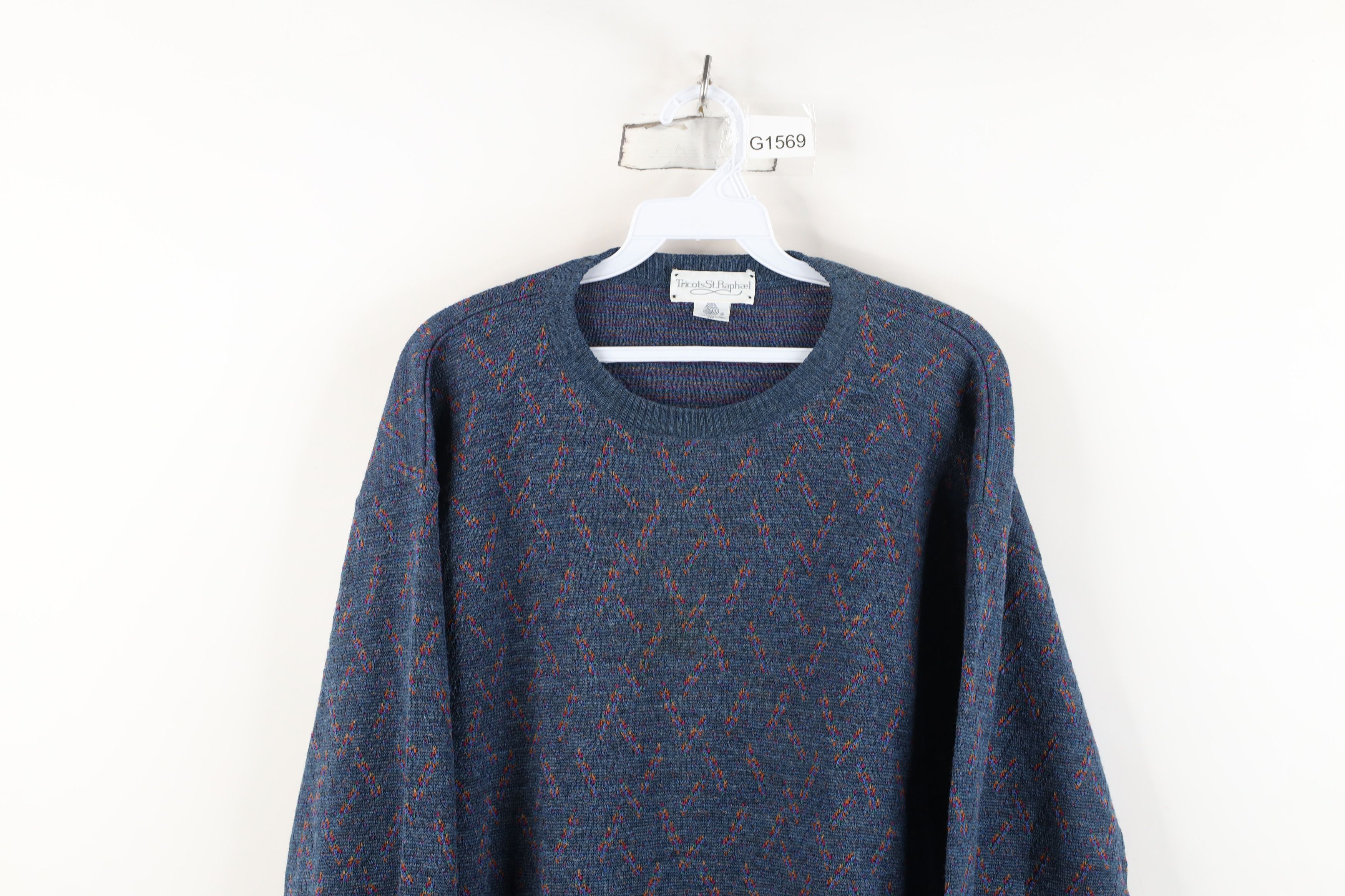 Vintage Vintage 90s Streetwear Hatch Wool Knit Crewneck Sweater Size US M / EU 48-50 / 2 - 2 Thumbnail