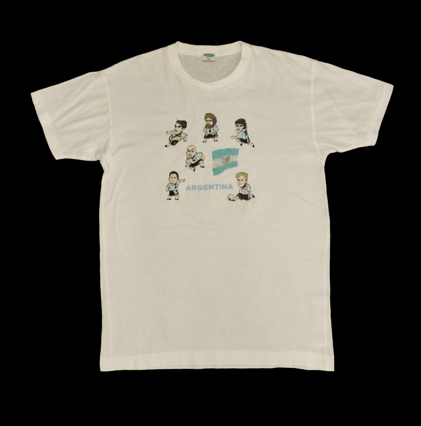 Vintage Vintage 90s Legendary Argentina Players caricature T-Shirt Size US M / EU 48-50 / 2 - 3 Thumbnail