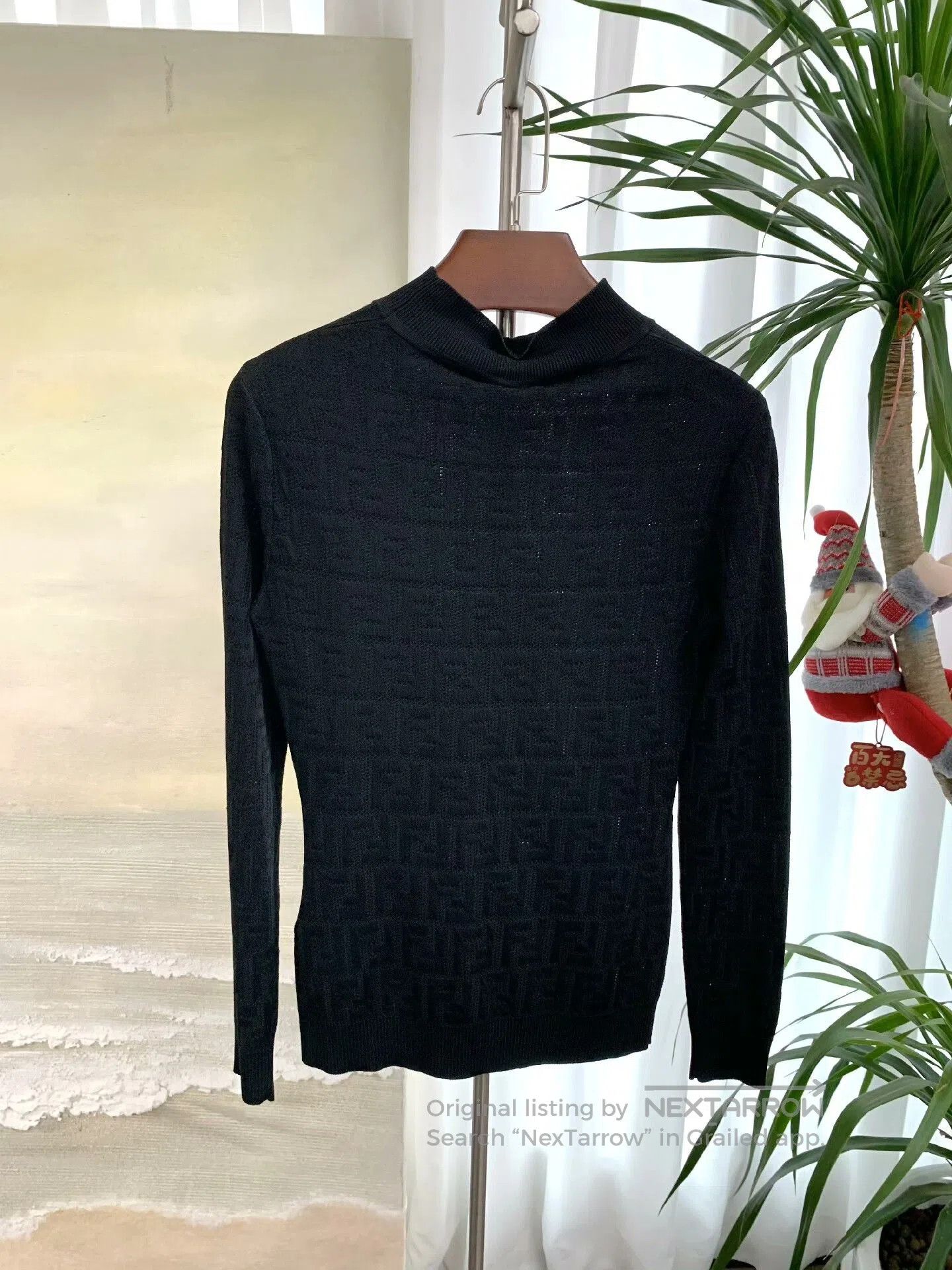 Fendi Fendi Black Patterned Knit Sweater. Size US S / EU 44-46 / 1 - 2 Thumbnail