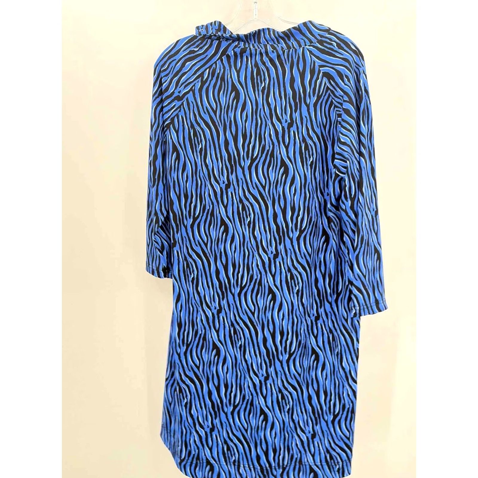 Vintage Lulu B Dress Size Medium Blue Knee Length Long Sleeve Pre-Owned Size M / US 6-8 / IT 42-44 - 2 Thumbnail