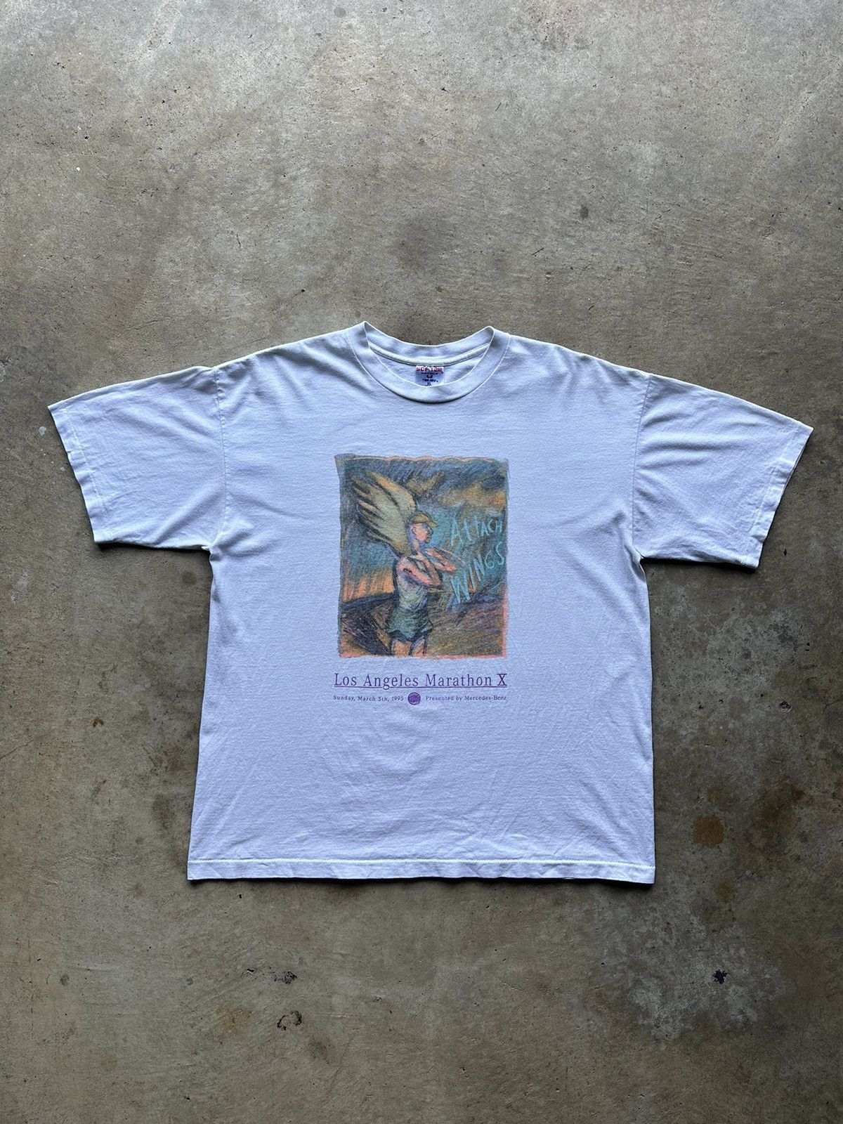 Vintage 1995 Los Angeles Marathon x Mercedes-Benz SINGLE STITCH XL Size US XL / EU 56 / 4 - 1 Thumbnail