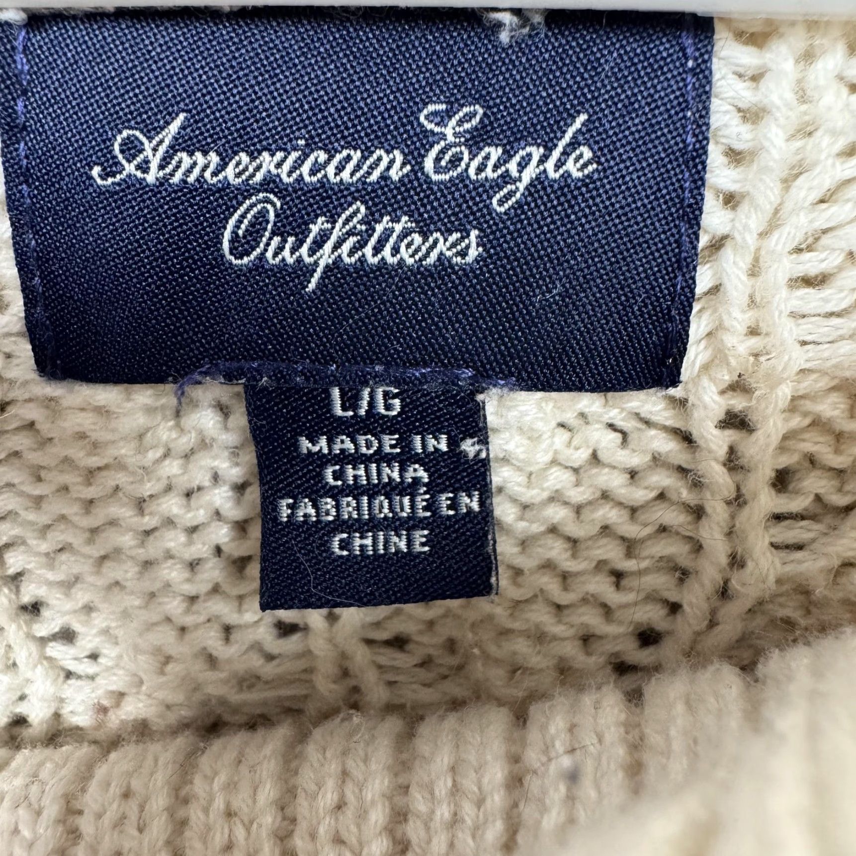 American Eagle Outfitters American Eagle Outfitters Sweater White L Womens Pullover Cowl Neck Cable Knit Cozy Knit Pullover Size L / US 10 / IT 46 - 7 Thumbnail