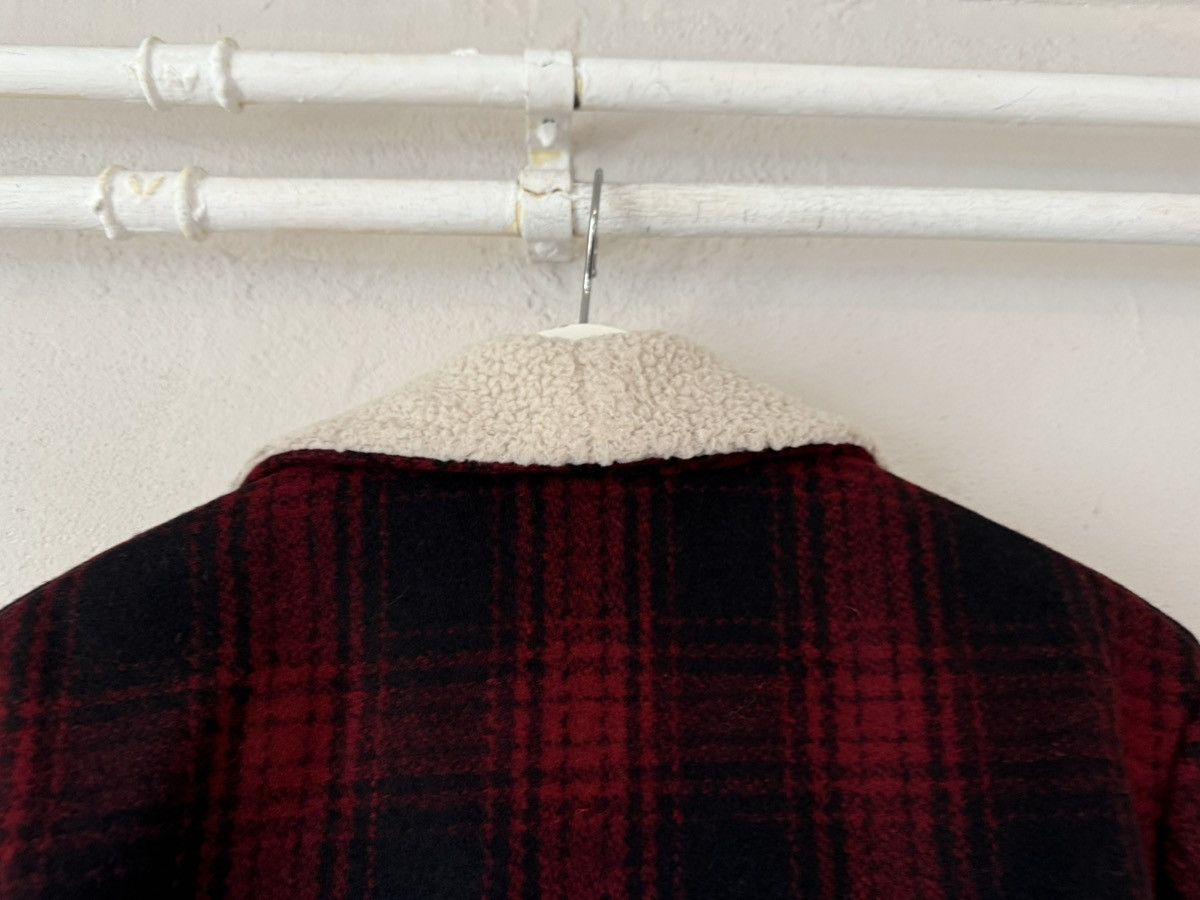 Hedi Slimane × Saint Laurent Paris FW16 Wool Red Plaid Sherpa Wrancher Coat Size US S / EU 44-46 / 1 - 6 Thumbnail