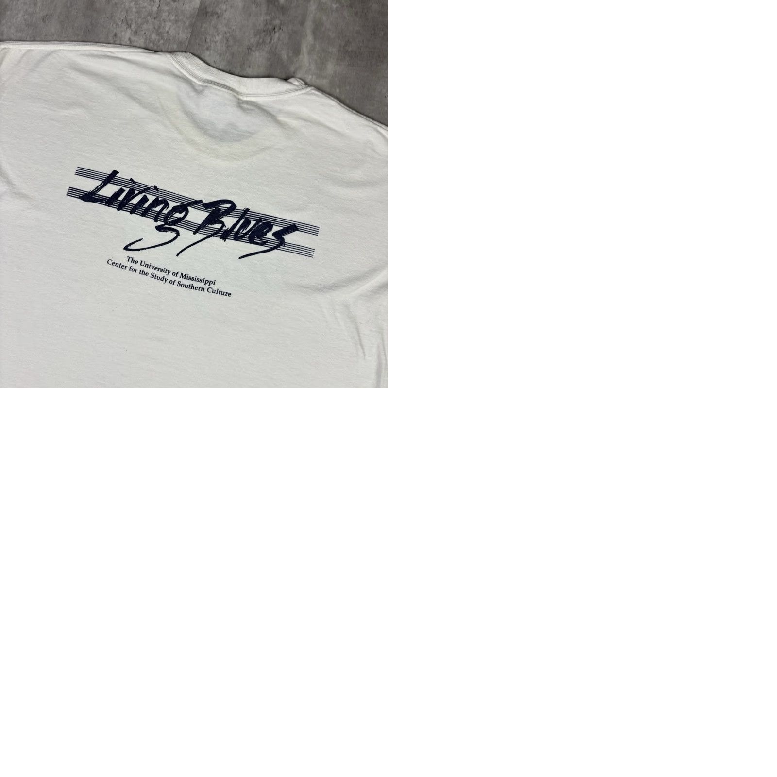 Hanes VINTAGE Hanes T-Shirt University Of Mississippi Promo Adult XL Blue Music Shirt Men 90s Size US XL / EU 56 / 4 - 9 Thumbnail