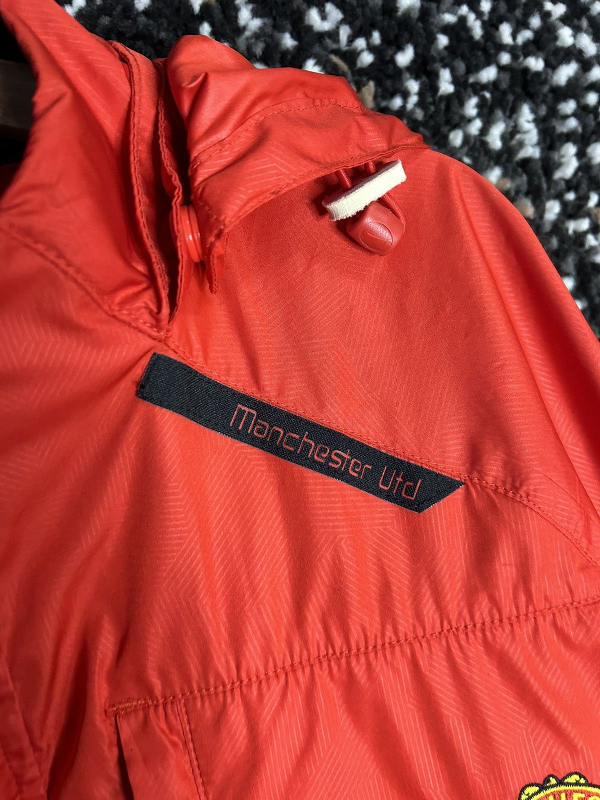 Vintage Y2K Nike Manchester United Hooded Jacket Red Jersey