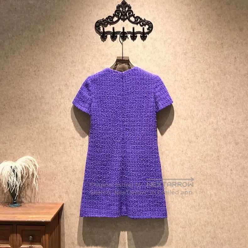 Valentino Valentino Purple tweed dress Size S / US 4 / IT 40 - 2 Thumbnail