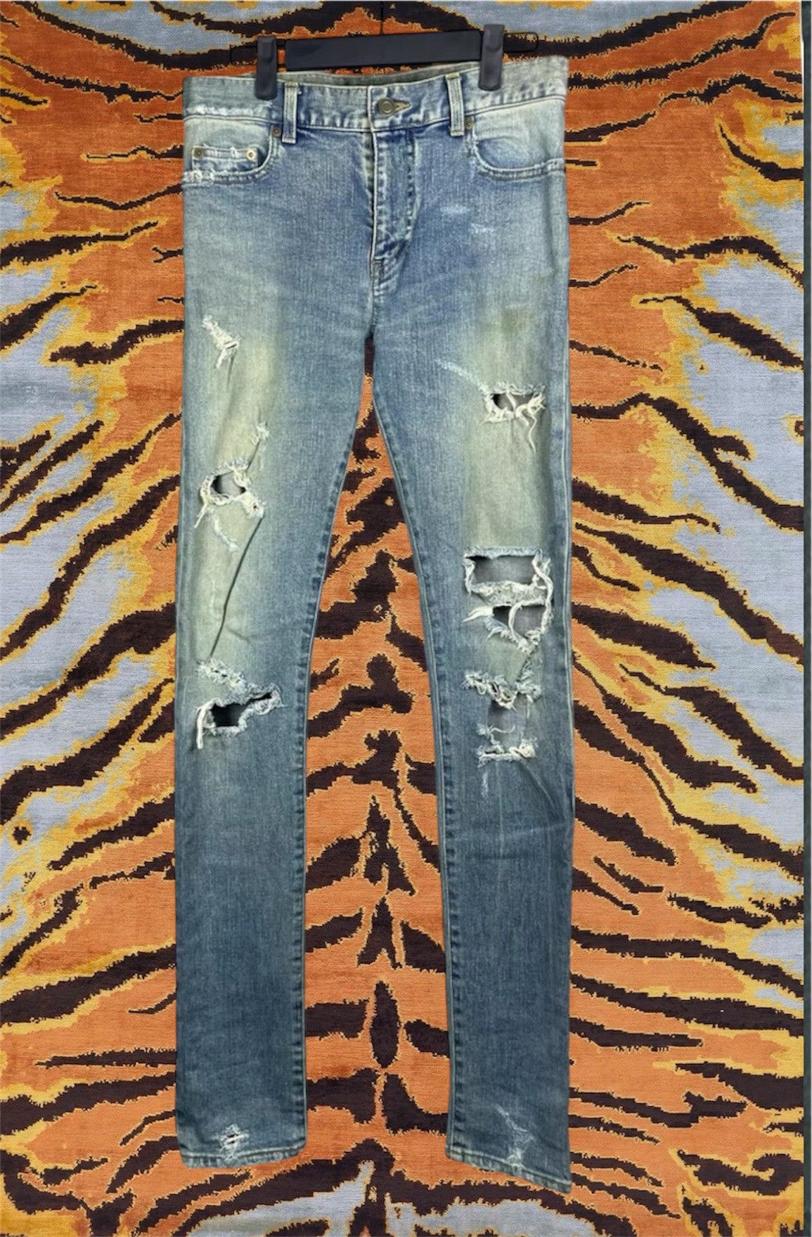 Other SAINT LAURENT PARIS SS15 "PSYCH ROCK" CRASH DENIM Size US 30 / EU 46 - 2 Thumbnail