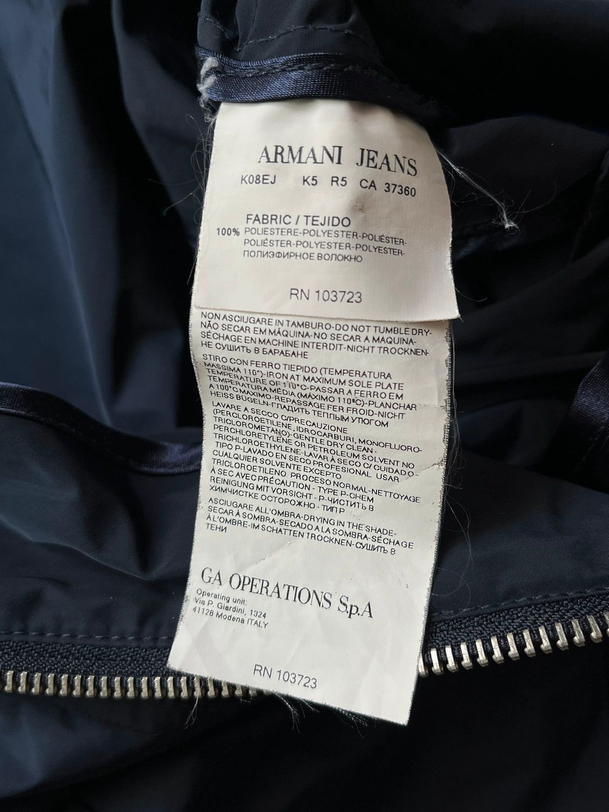 Emporio Armani Armani Jeans Jacket Sz 10 / M / 46 2010s Windbreaker Size M / US 6-8 / IT 42-44 - 16 Thumbnail