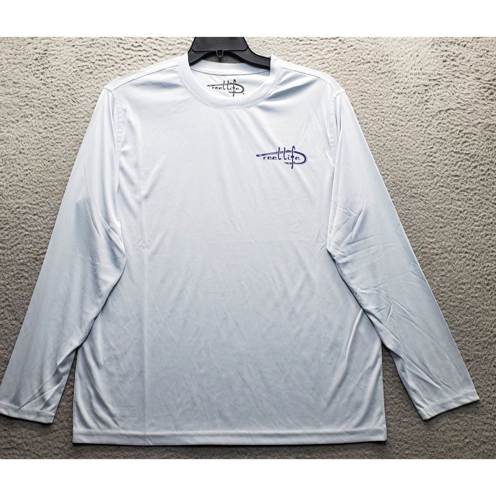 Alife Reel Life Fish Performance Shirt Men L Blue Regular Fit Long Sleeve Pullover Size US L / EU 52-54 / 3 - 2 Thumbnail