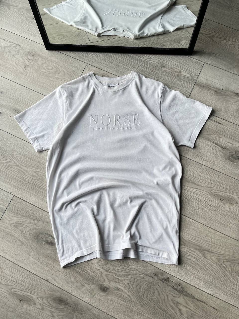 Vintage Norse Projects White Boxy Tee Y2K L