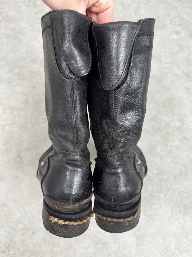Dsquared2 2000s Dsquared2 Black Rock Metal Ankle Biker Leather Boots Size US 8 / EU 41 - 4 Thumbnail