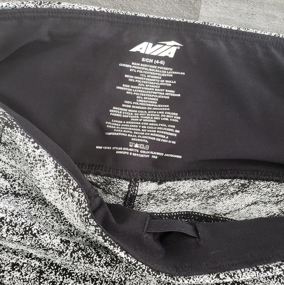 Avia Grey Black High Waisted Avia Athletic Legging Size 28" / US 6 / IT 42 - 4 Thumbnail