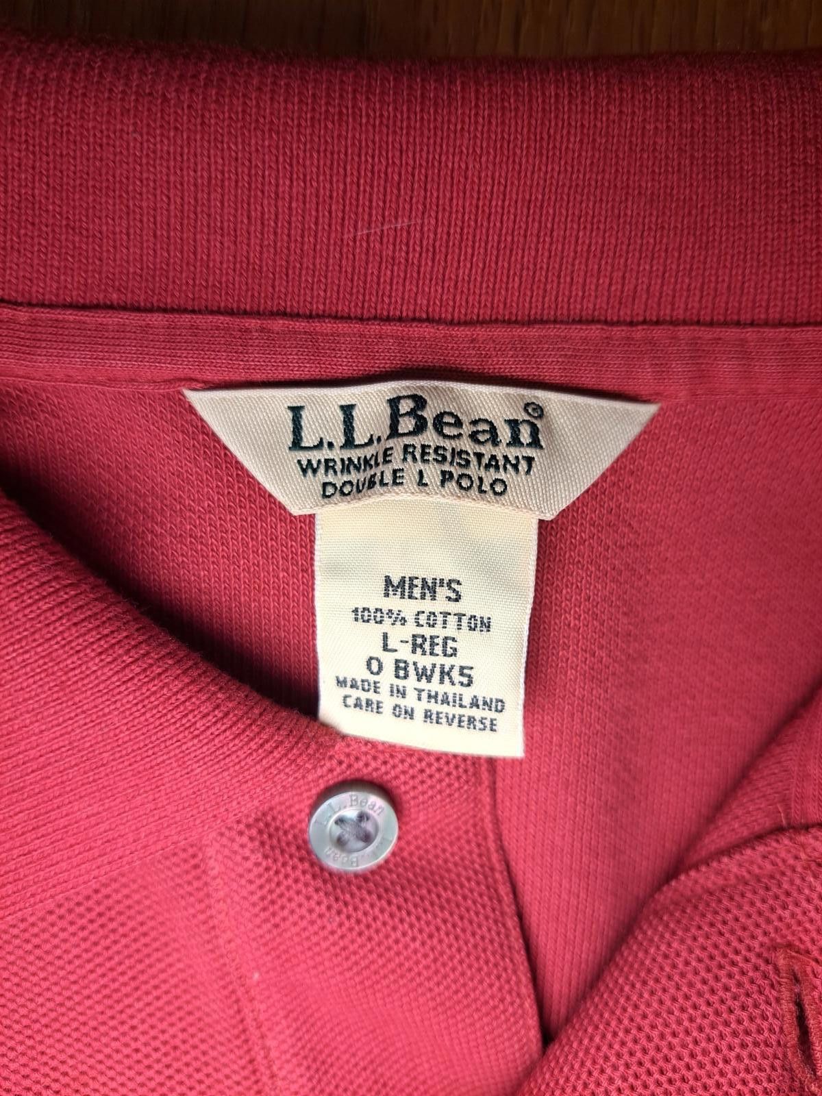 L.L. Bean LL Bean Polo Shirt Mens Red Large Cotton Wrinkle Resistant Size US L / EU 52-54 / 3 - 2 Thumbnail