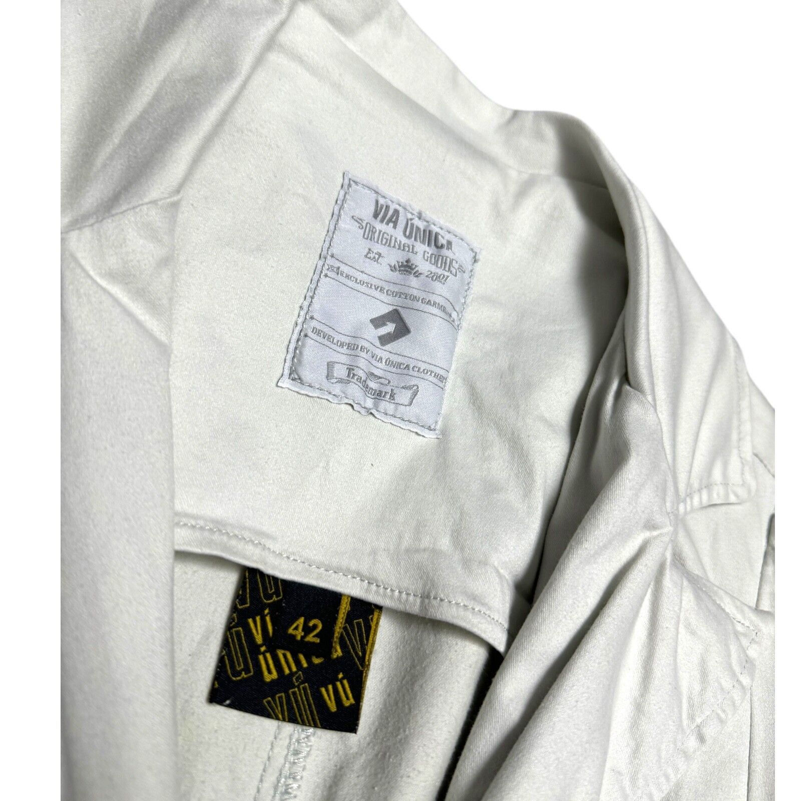 Designer VIA UNICA Cotton Khaki Cargo Long Spring Casual Jacket Small Size S / US 4 / IT 40 - 4 Thumbnail