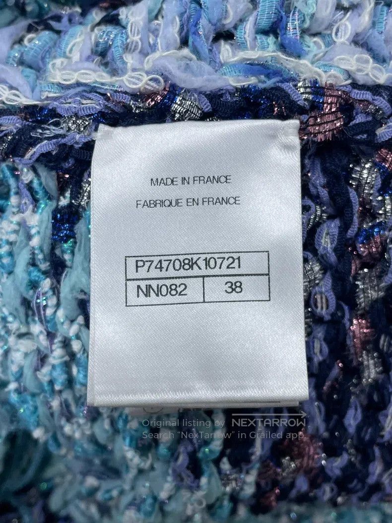 Chanel Chanel 23P blue thick line silhouette knitted cardigan coa Size XS / US 0-2 / IT 36-38 - 5 Thumbnail
