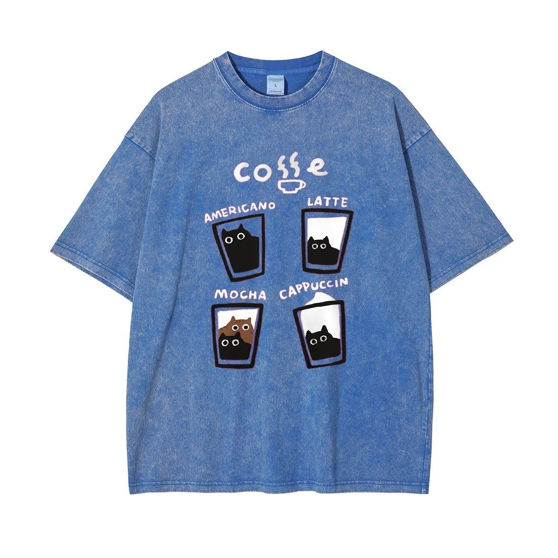 Vintage Y2K Vibe Cat Print Graphic Tee Size US XL / EU 56 / 4 - 1 Preview