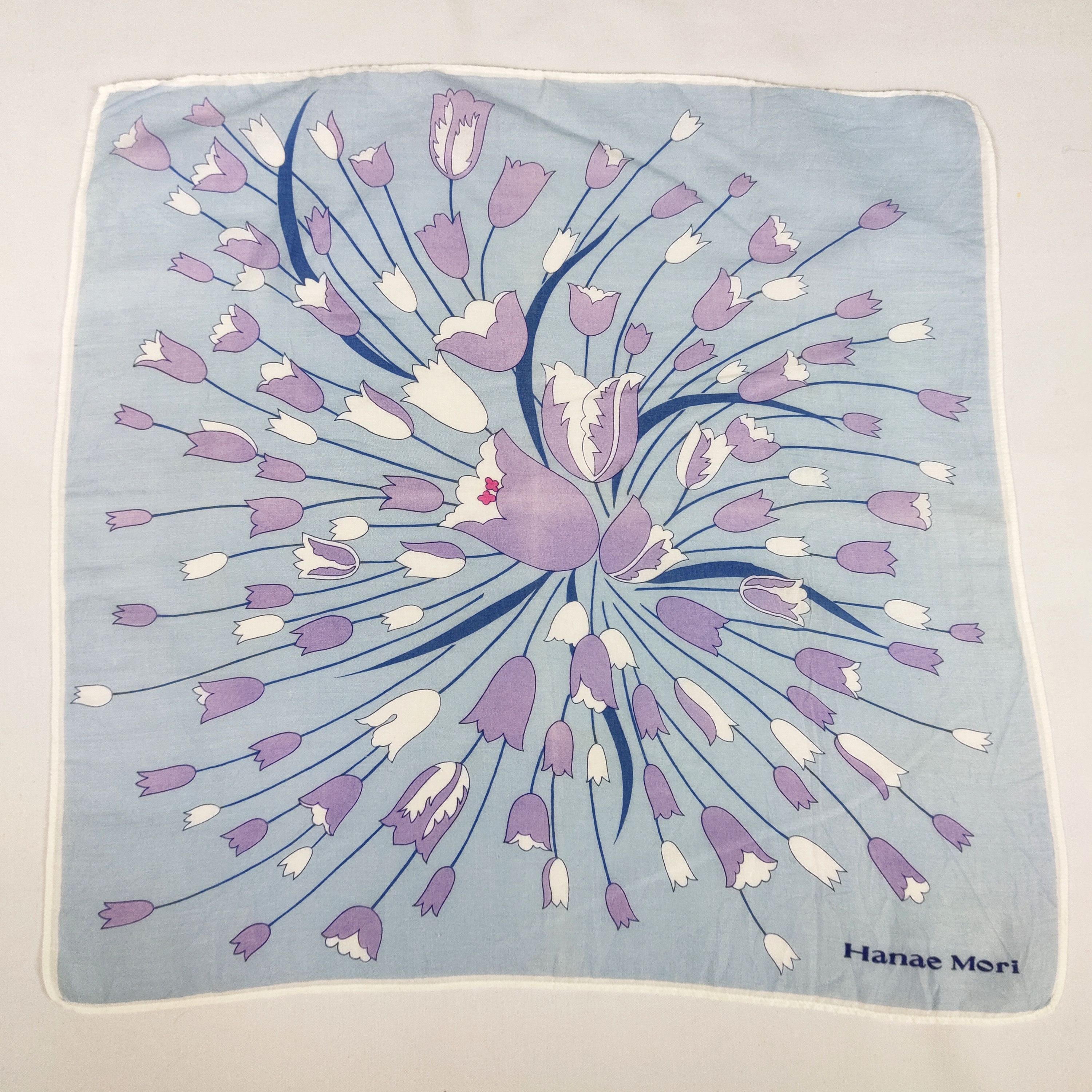Hanae Mori × Vintage Hanae Mori Handkerchief / Neckerchief / Bandana FZ210 Size ONE SIZE - 3 Thumbnail