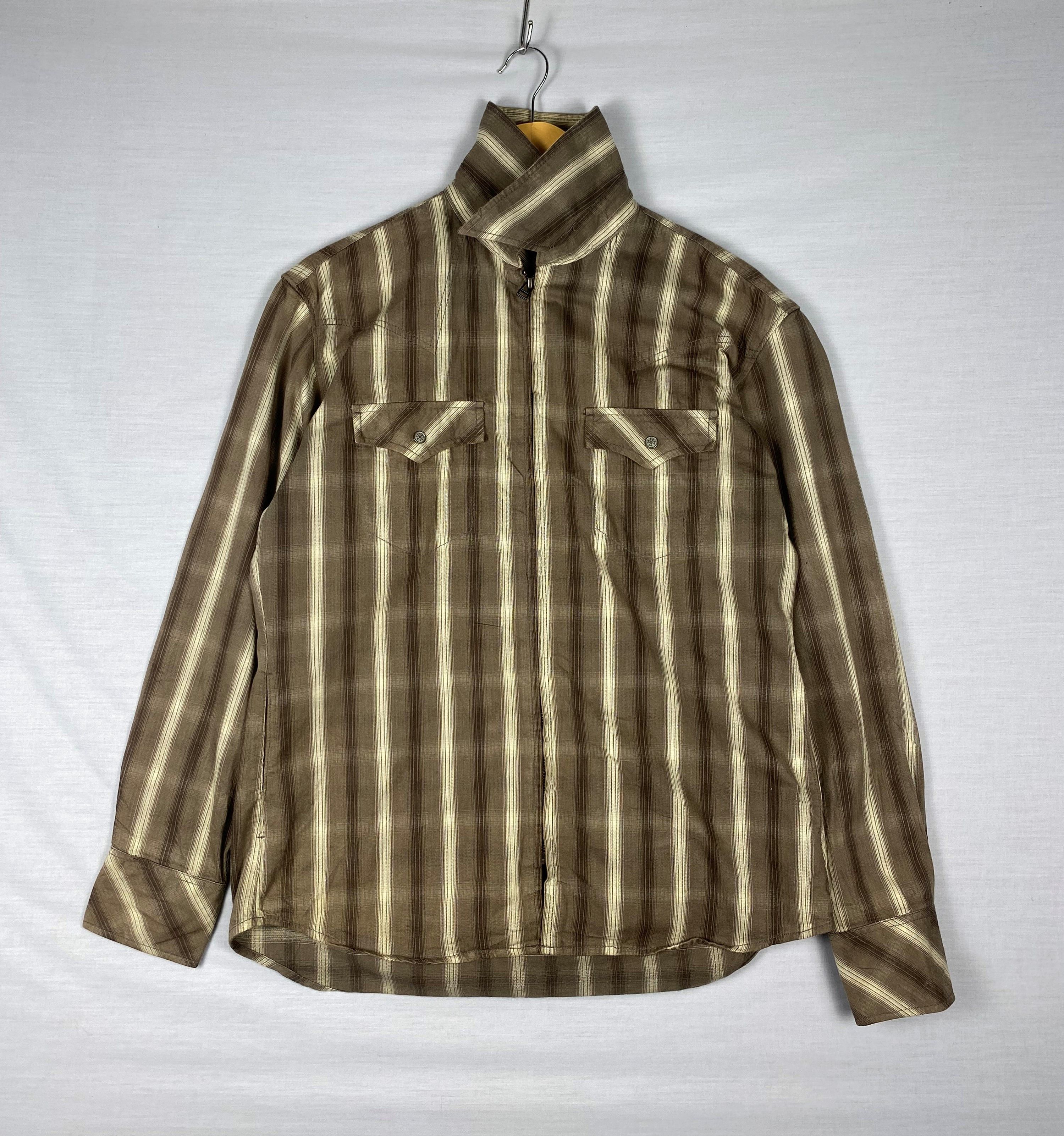 Canvas Vintage Kansai Jeans Striped Double Pocket Long Sleeve Shirt Size US M / EU 48-50 / 2 - 1 Thumbnail