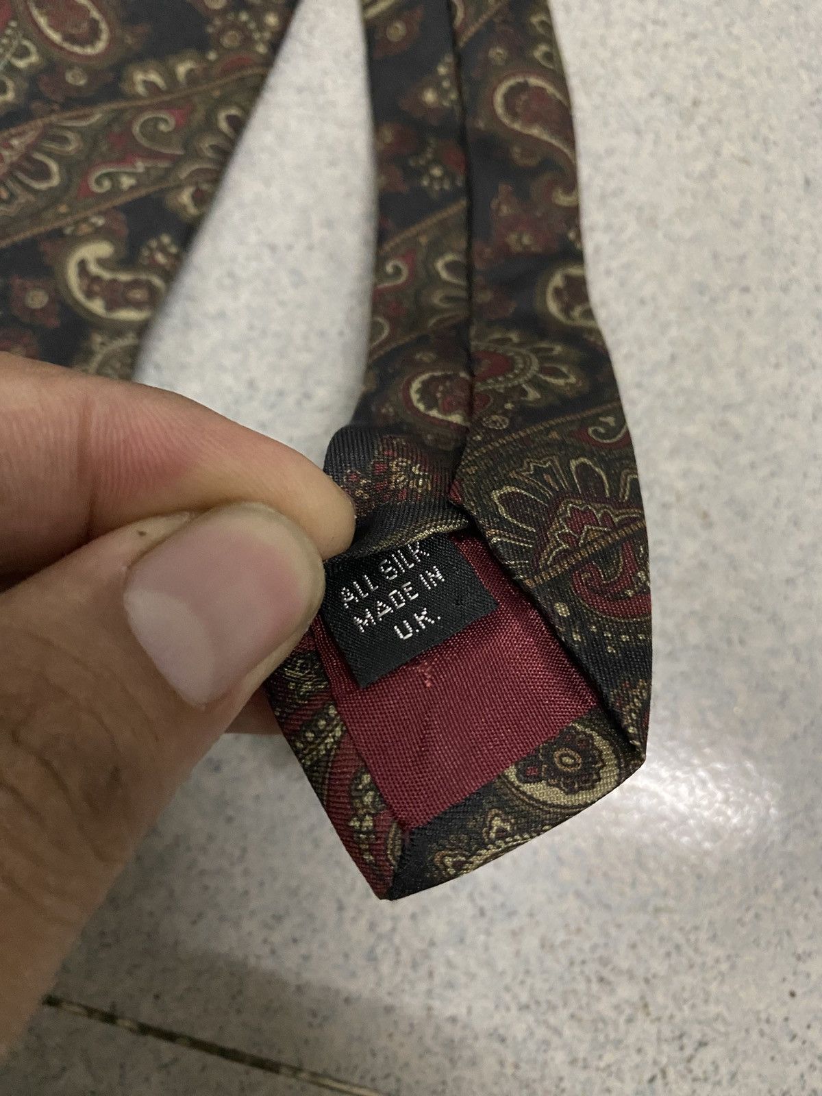 Aquascutum × Vintage Vintage Aquascutum Paisley Silk Neckties Size ONE SIZE - 3 Thumbnail
