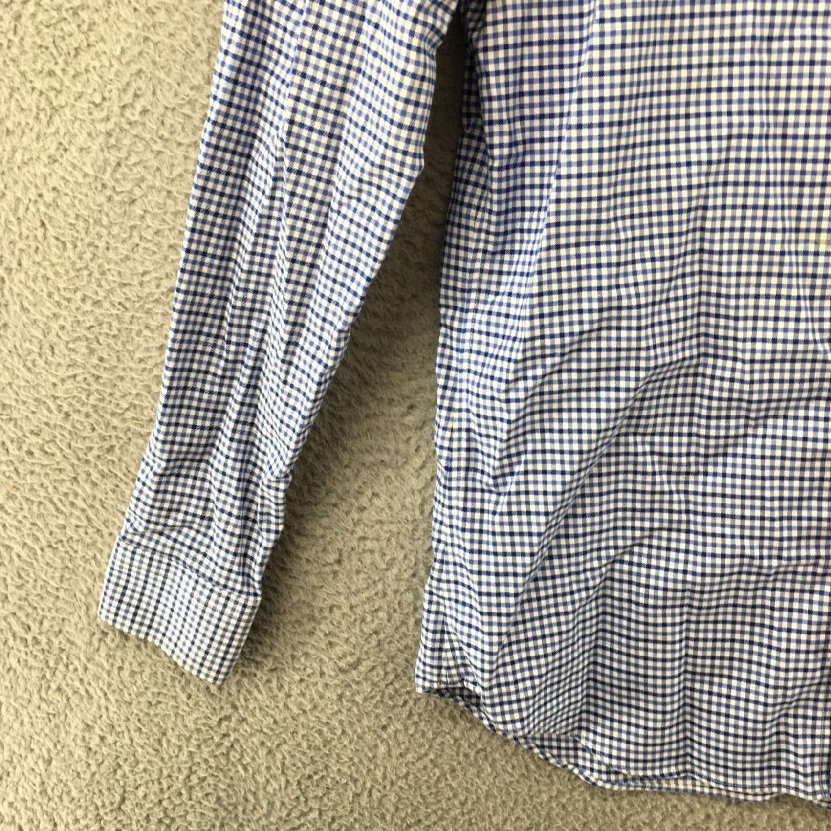 Banana Republic Banana Republic Dress Shirt Mens M Blue Check Cotton Collared Long Sleeve Casual Shirt Size US M / EU 48-50 / 2 - 3 Thumbnail