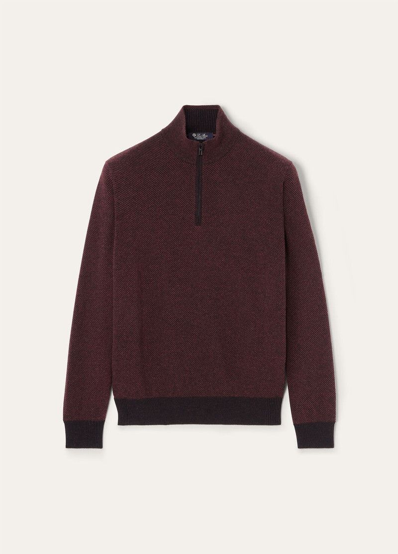 Loro Piana o1w1db10226 FAG4525 Roadster Mezzocollo Sweater in Burgundy Size US S / EU 44-46 / 1 - 1 Thumbnail