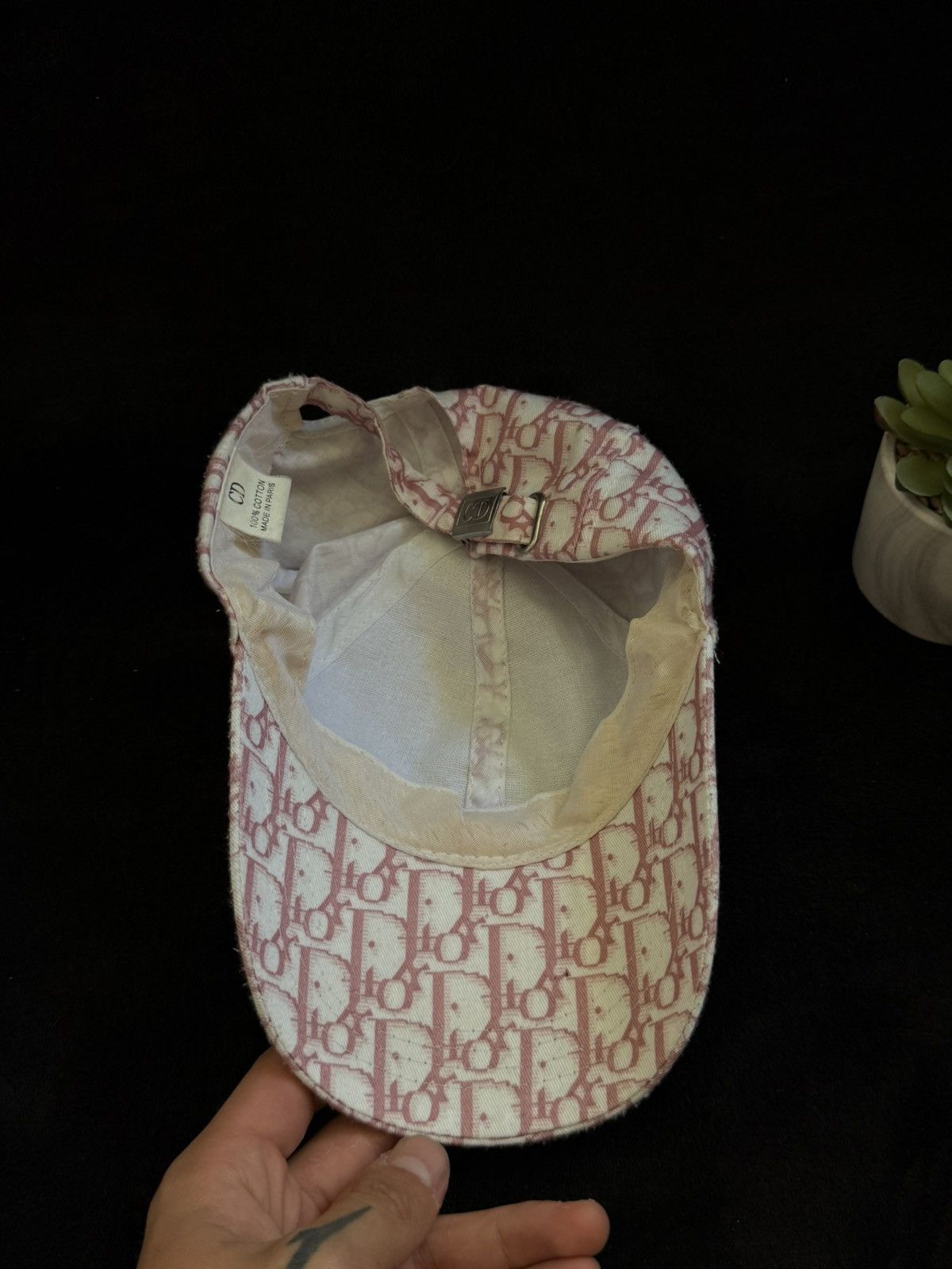 Dior Vintage Pink Dior monogram cap Size ONE SIZE - 5 Thumbnail