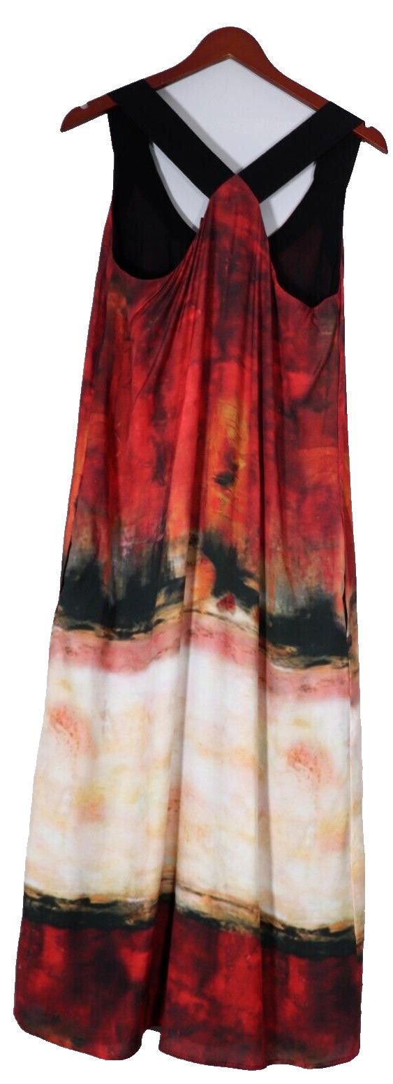 Inis Meain Iris Setlakwe Womens US6 Red Black Shift Tank Dress Tie Dye Size M / US 6-8 / IT 42-44 - 5 Thumbnail