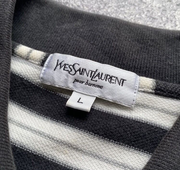 Yves Saint Laurent Vintage Yves Saint Laurent Striped Polos Size US L / EU 52-54 / 3 - 4 Thumbnail