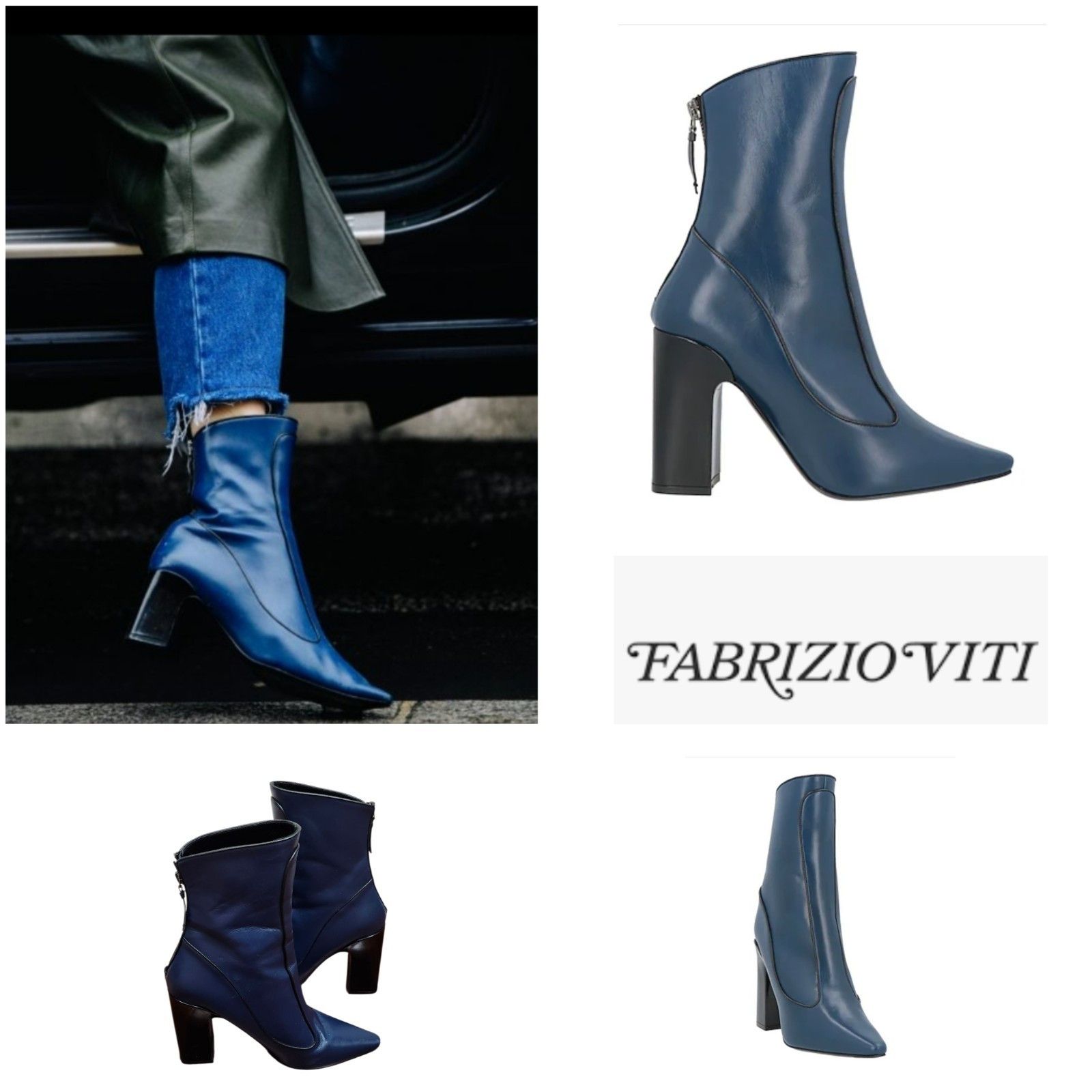 Other FABRIZIO VITI CAPALBIO LEATHER TIMELESS BOOTIE 38/US 7.5 Size US 7.5 / IT 37.5 - 17 Thumbnail