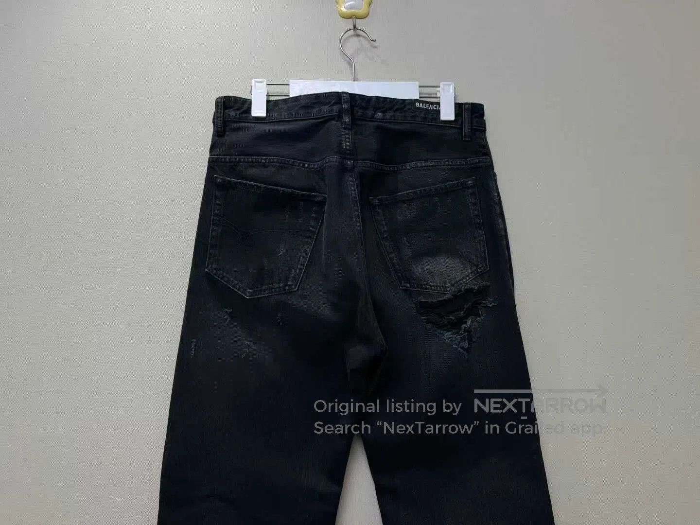 Balenciaga Balenciaga size M Black Mud-dyed Destroyed Denim Pants| Size US 27 - 5 Thumbnail